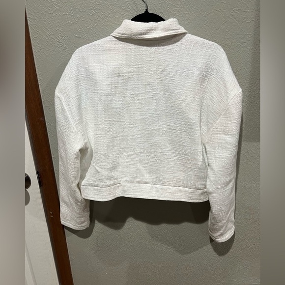 Abercrombie & Fitch White Utility Jacket Size L EUC - Picture 3 of 3